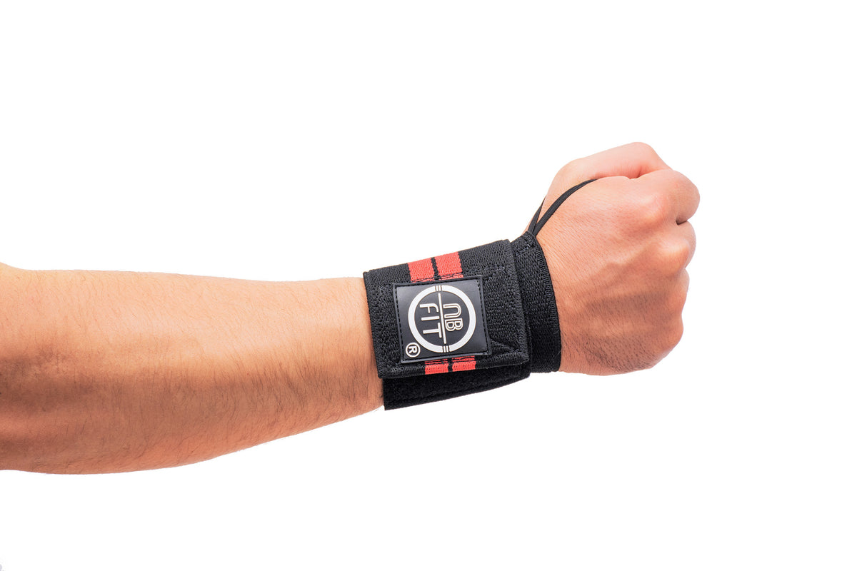 Muñequeras Picsil Wrist Wraps negro rojo (par)